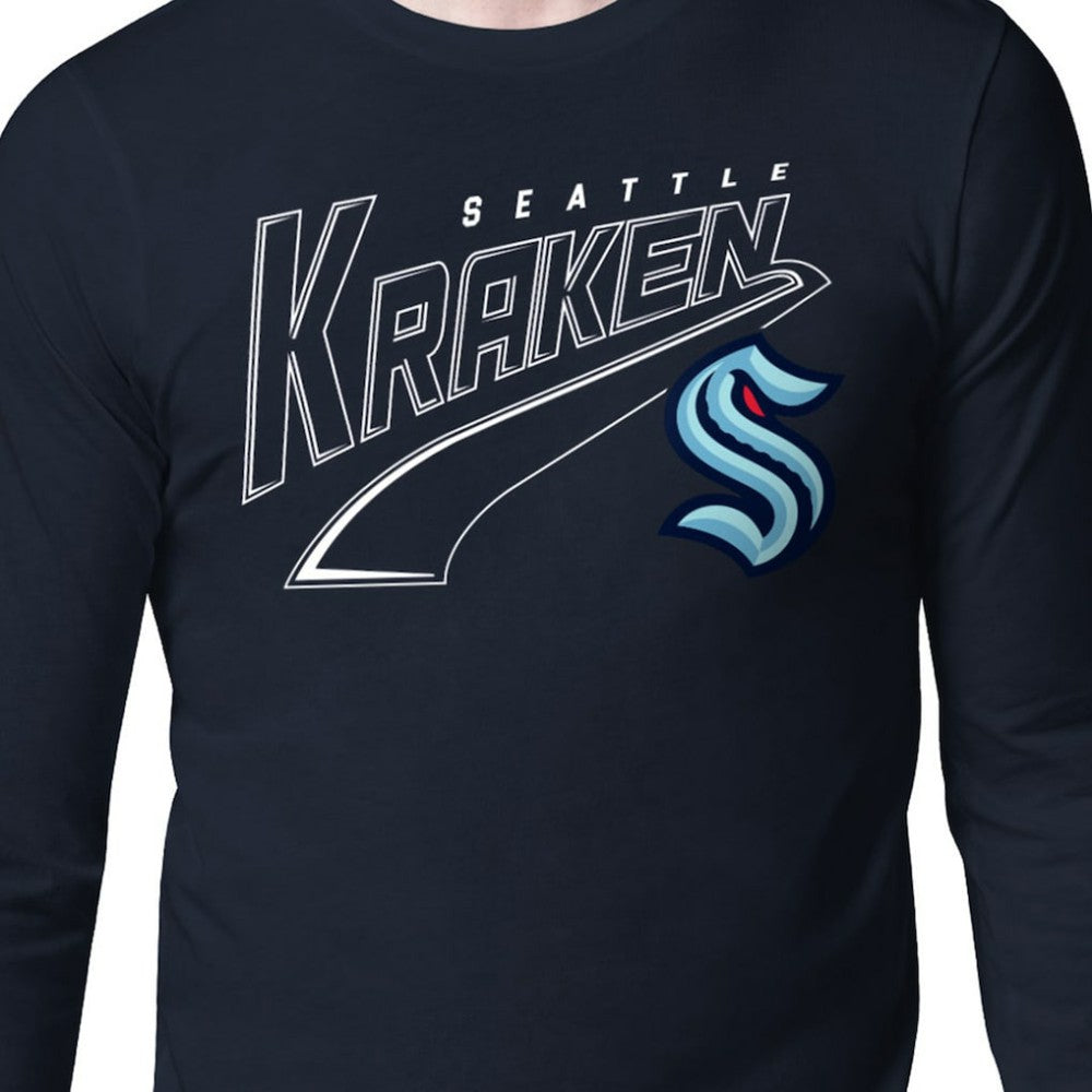NHL Seattle Kraken Starter Modern Tailsweep Long Sleeve T-Shirt - Deep Sea Blue
