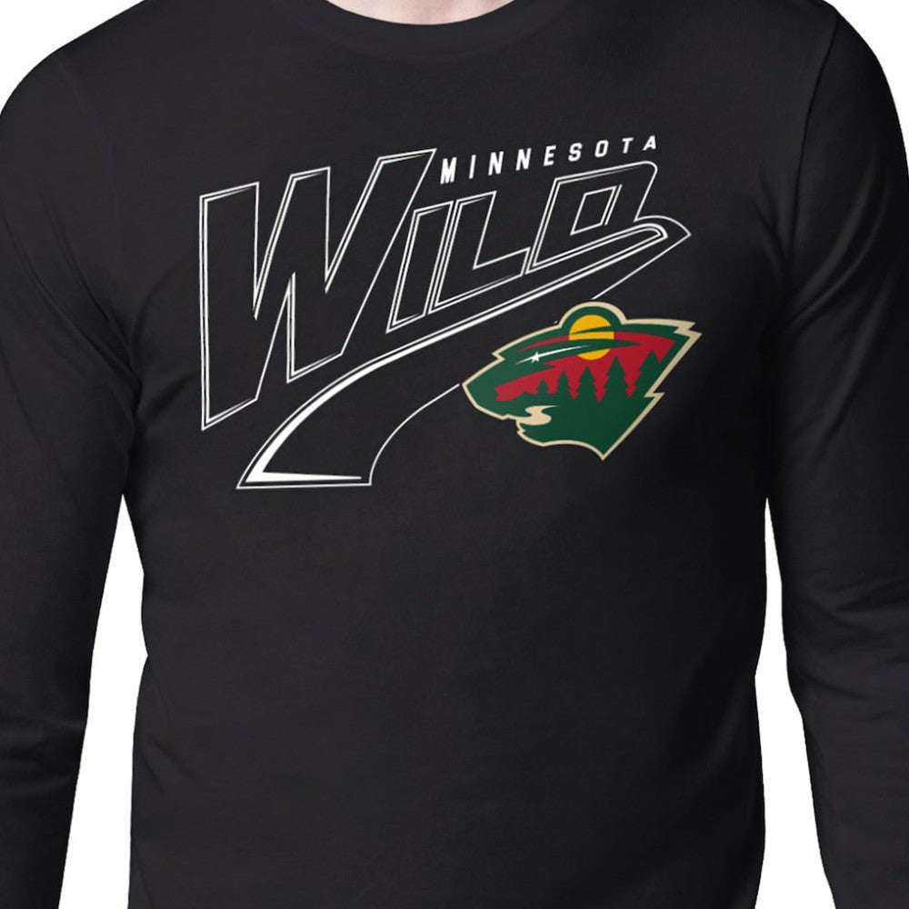 NHL Minnesota Wild Starter Modern Tailsweep Long Sleeve T-Shirt - Black