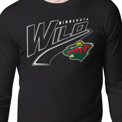 NHL Minnesota Wild Starter Modern Tailsweep Long Sleeve T-Shirt - Black
