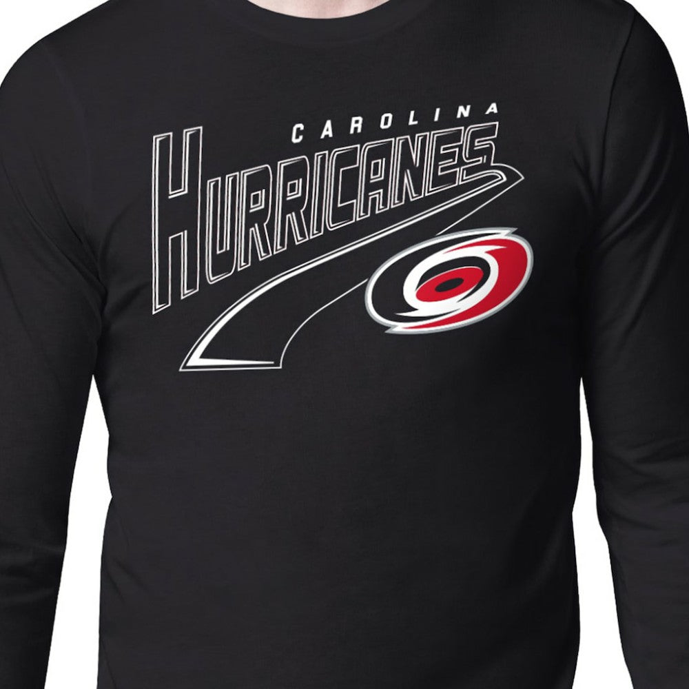 NHL Carolina Hurricanes Starter Modern Tailsweep Long Sleeve T-Shirt - Black