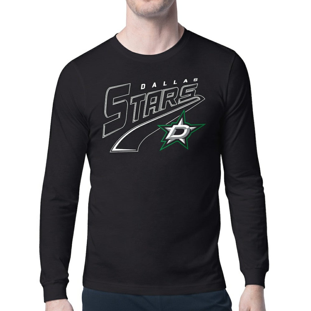 NHL Dallas Stars Starter Modern Tailsweep Long Sleeve T-Shirt - Black