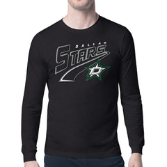 NHL Dallas Stars Starter Modern Tailsweep Long Sleeve T-Shirt - Black