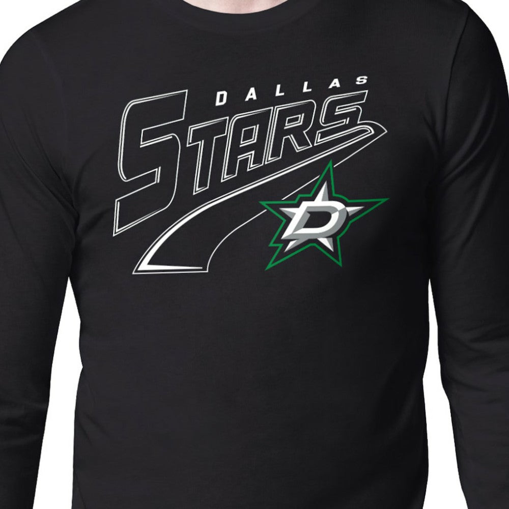 NHL Dallas Stars Starter Modern Tailsweep Long Sleeve T-Shirt - Black