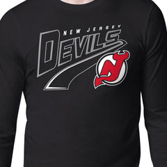 NHL New Jersey Devils Starter Modern Tailsweep Long Sleeve T-Shirt - Black