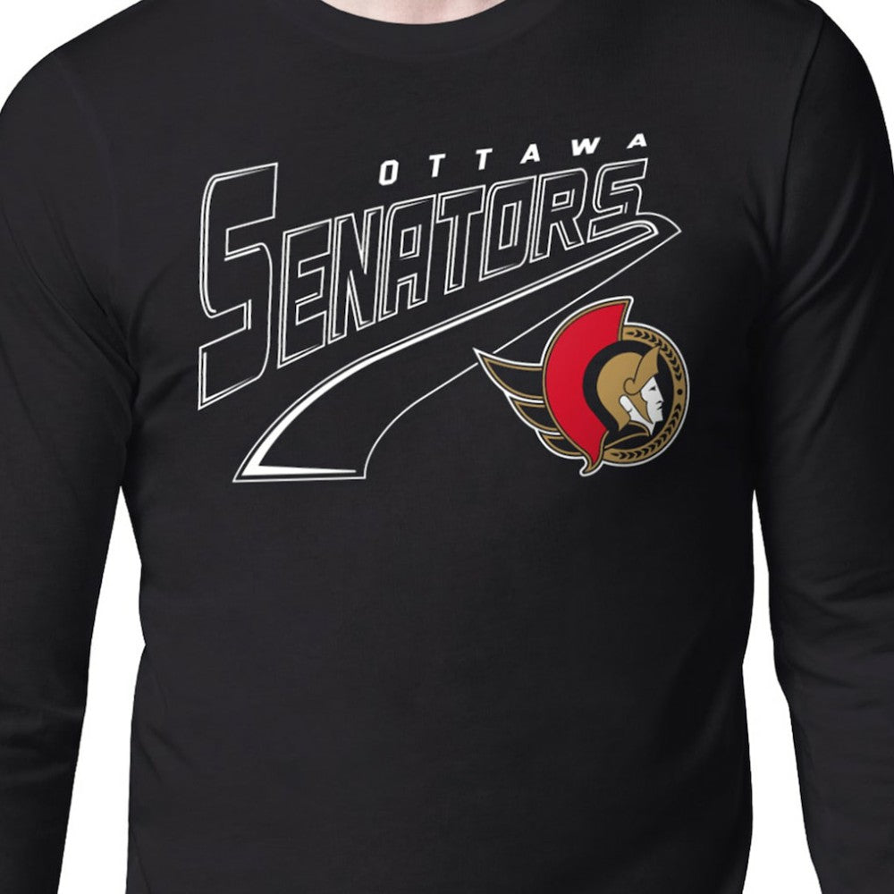 NHL Ottawa Senators Starter Modern Tailsweep Long Sleeve T-Shirt - Black