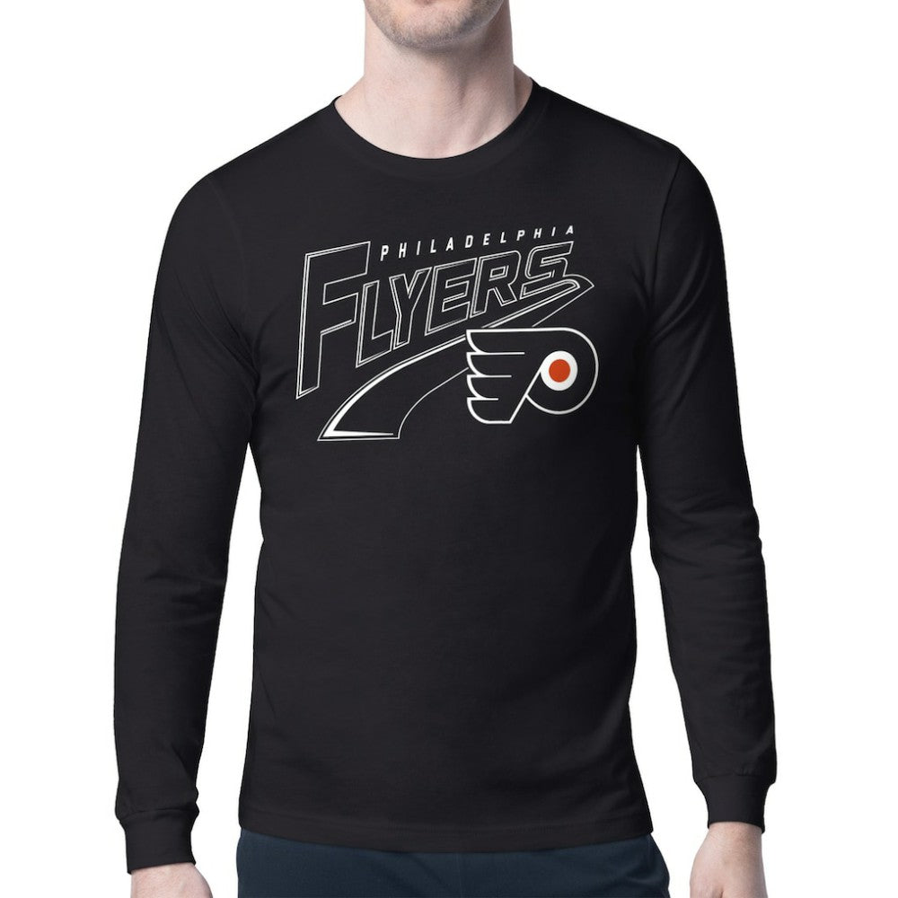 NHL Philadelphia Flyers Starter Modern Tailsweep Long Sleeve T-Shirt - Black