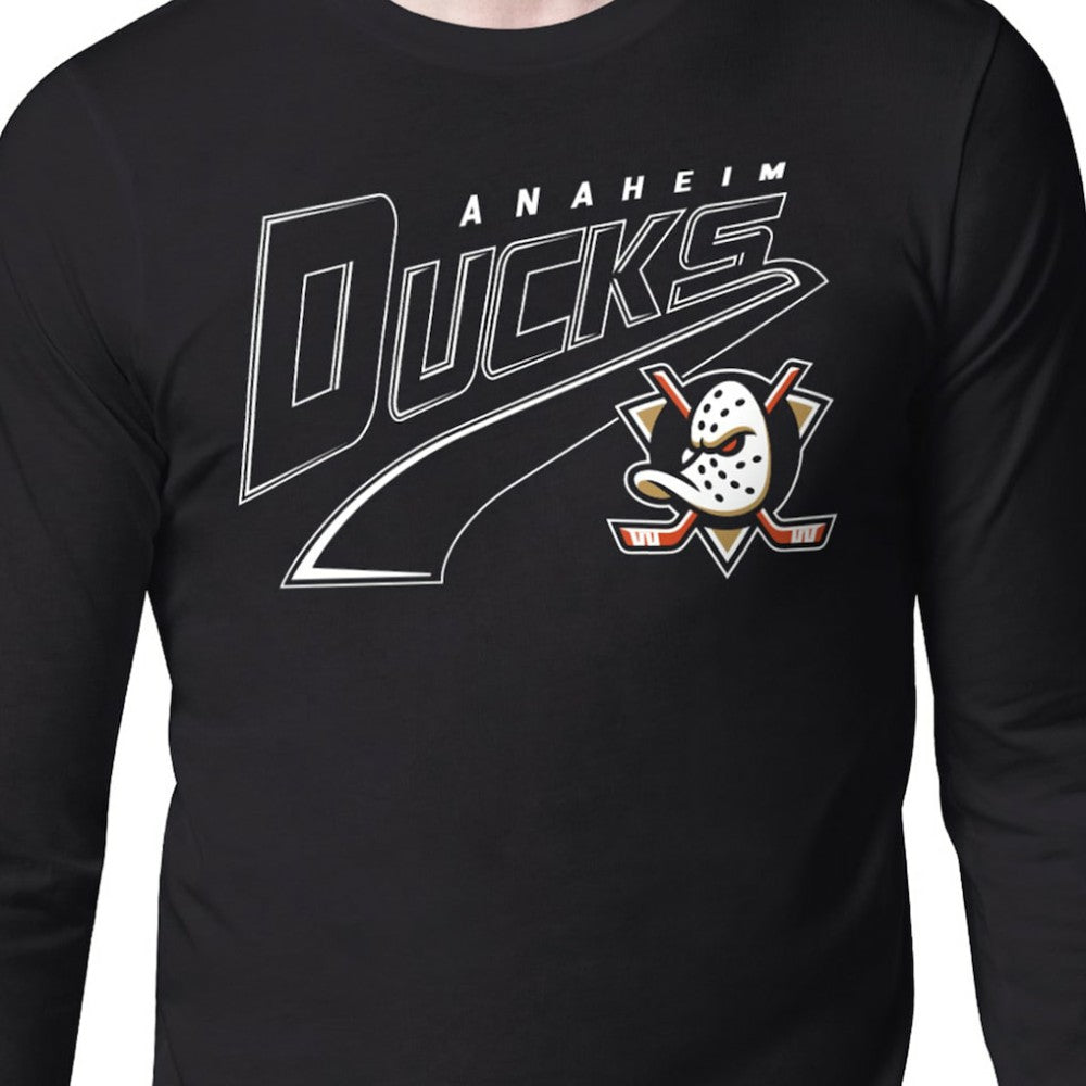 NHL Anaheim Ducks Starter Modern Tailsweep Long Sleeve T-Shirt - Black