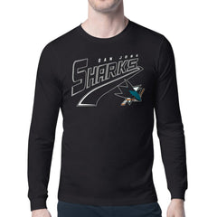 NHL San Jose Sharks Starter Modern Tailsweep Long Sleeve T-Shirt - Black