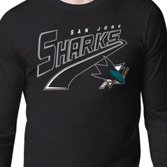 NHL San Jose Sharks Starter Modern Tailsweep Long Sleeve T-Shirt - Black