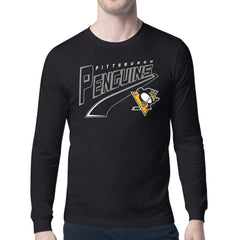 NHL Pittsburgh Penguins Starter Modern Tailsweep Long Sleeve T-Shirt - Black