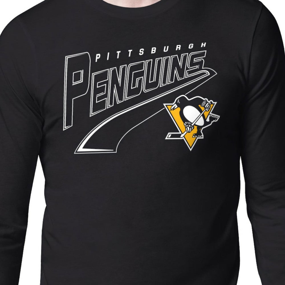 NHL Pittsburgh Penguins Starter Modern Tailsweep Long Sleeve T-Shirt - Black
