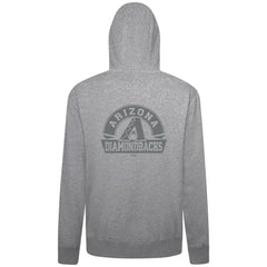 Arizona Diamondbacks Levelwear Podium Chenille Logo Full-Zip Hoodie - Heather Gray Hoodies