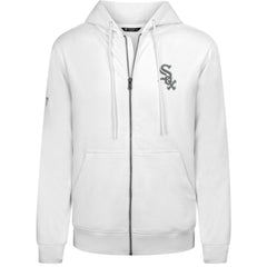 Chicago White Sox Levelwear Podium Chenille Logo Full-Zip Hoodie - White Hoodies