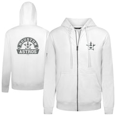 Houston Astros Levelwear Podium Chenille Logo Full-Zip Hoodie - White Hoodies