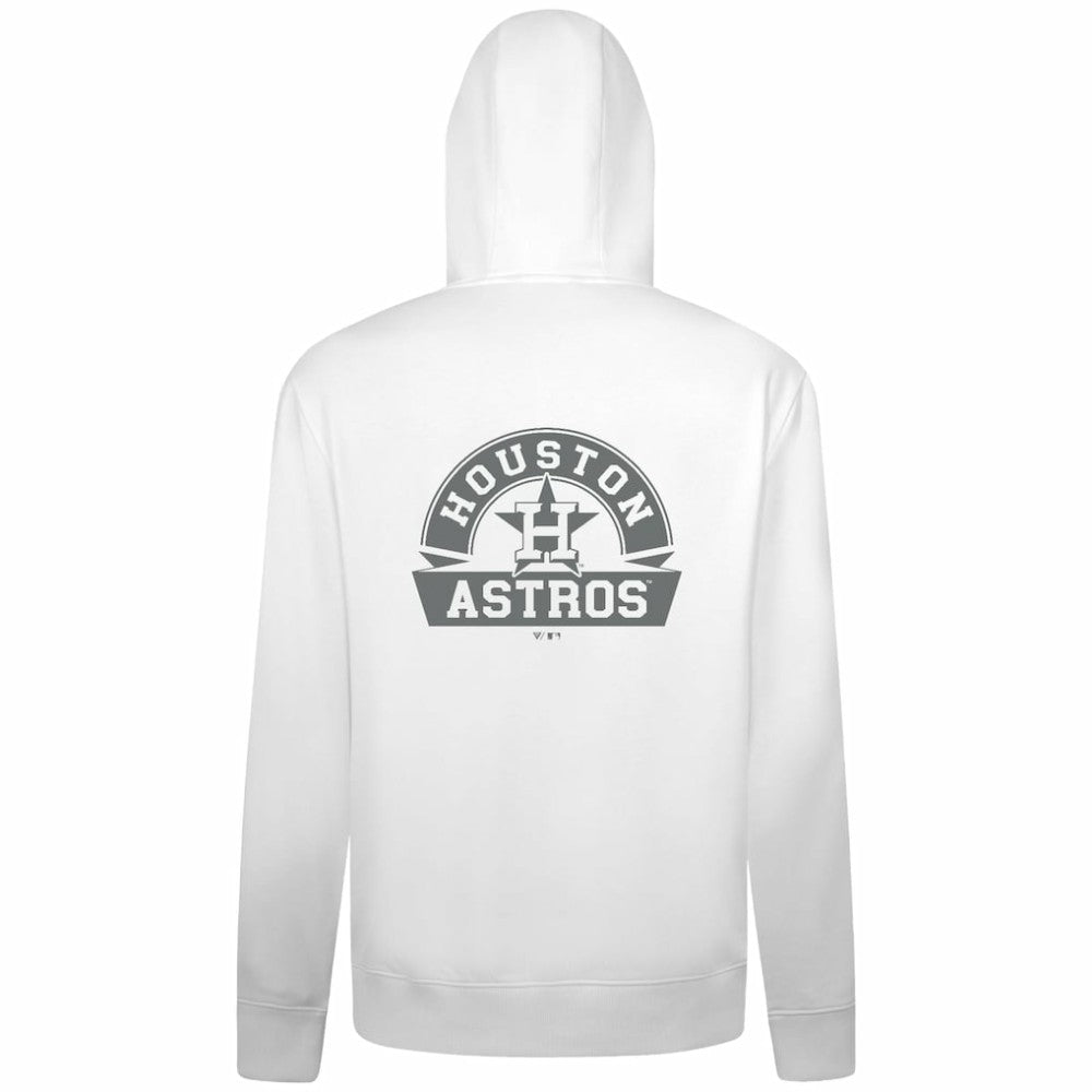 Houston Astros Levelwear Podium Chenille Logo Full-Zip Hoodie - White Hoodies