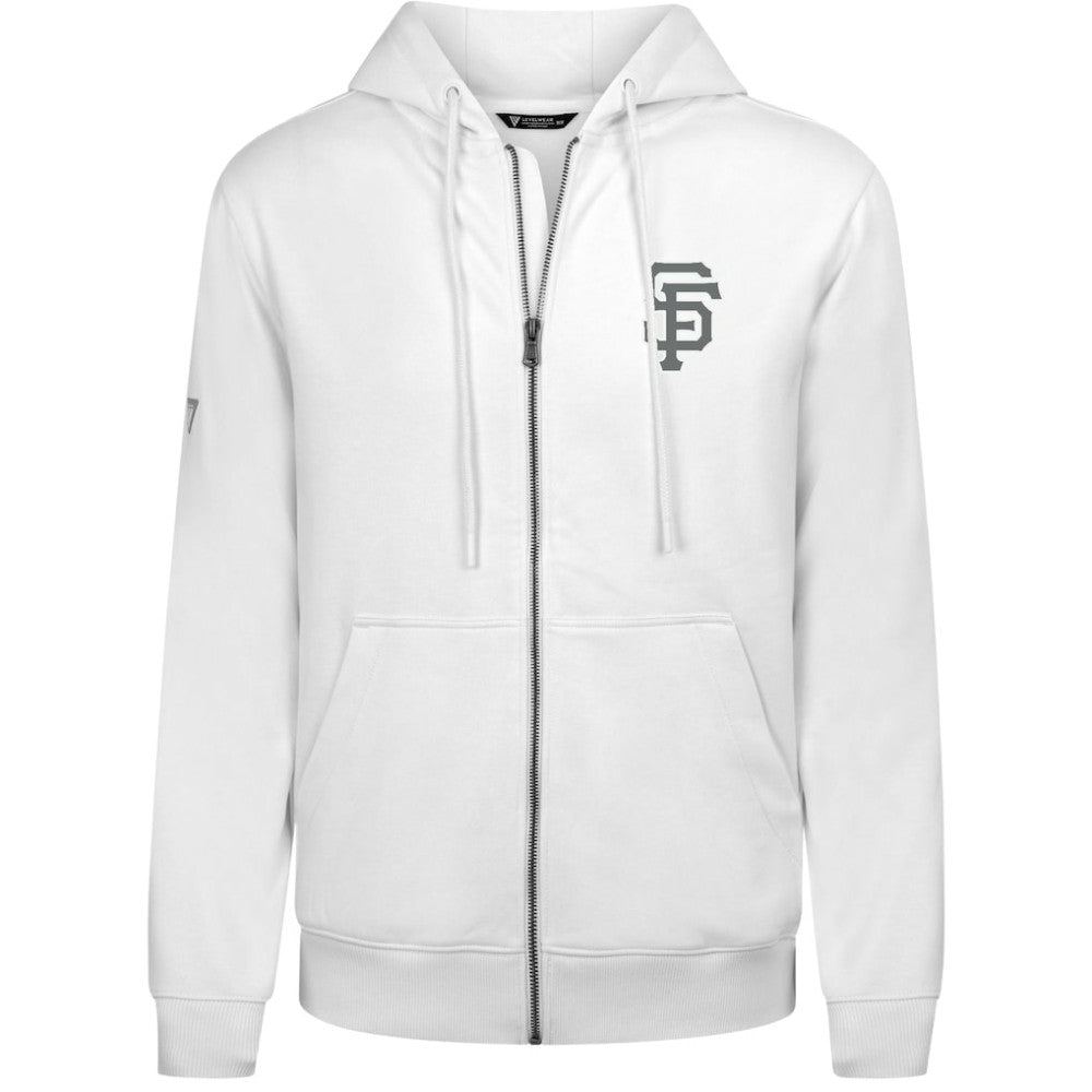 San Francisco Giants Levelwear Podium Banner Arch Full-Zip Hoodie - White Hoodies