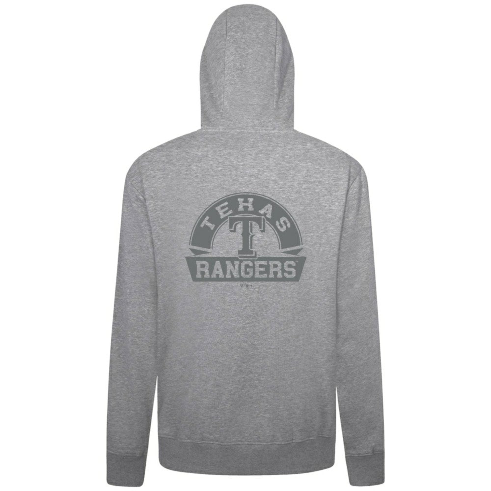 Texas Rangers Levelwear Podium Banner Arch Full-Zip Hoodie - Heather Gray Hoodies