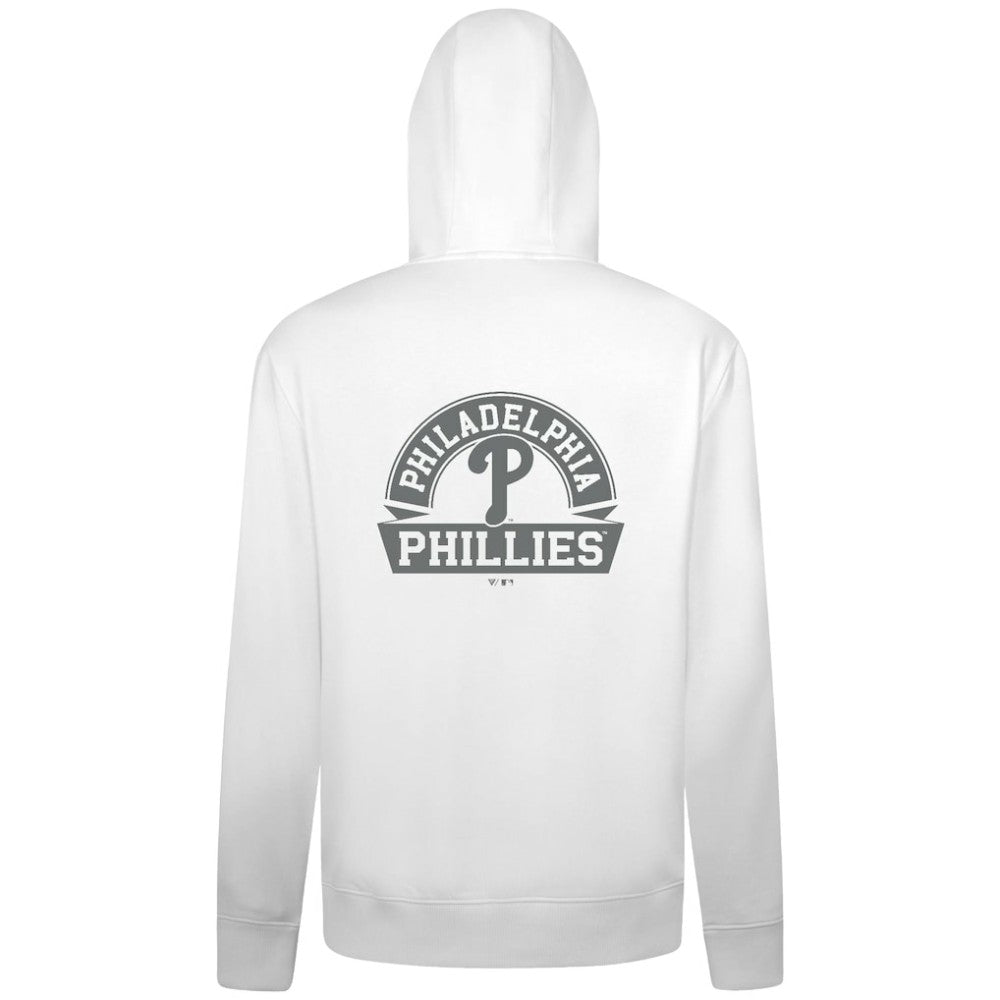 Philadelphia Phillies Levelwear Podium Banner Arch Full-Zip Hoodie - White Hoodies