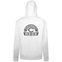 Cincinnati Reds Levelwear Podium Banner Arch Full-Zip Hoodie - White Hoodies