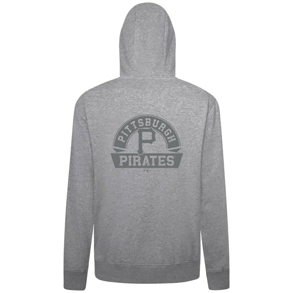 Pittsburgh Pirates Levelwear Podium Banner Arch Full-Zip Hoodie - Heather Gray Hoodies