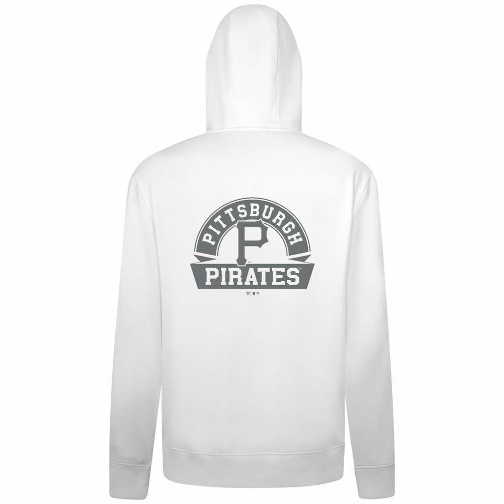 Pittsburgh Pirates Levelwear Podium Banner Arch Full-Zip Hoodie - White Hoodies