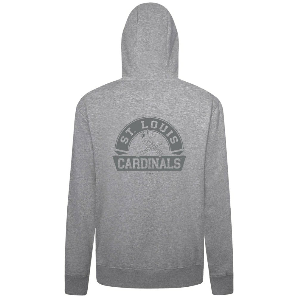 St. Louis Cardinals Levelwear Podium Banner Arch Full-Zip Hoodie - Heather Gray Hoodies