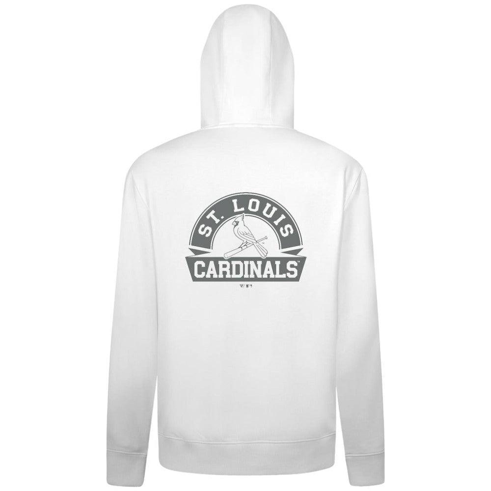 St. Louis Cardinals Levelwear Podium Banner Arch Full-Zip Hoodie - White Hoodies