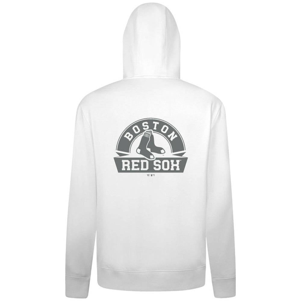 Boston Red Sox Levelwear Podium Banner Arch Full-Zip Hoodie - White Hoodies