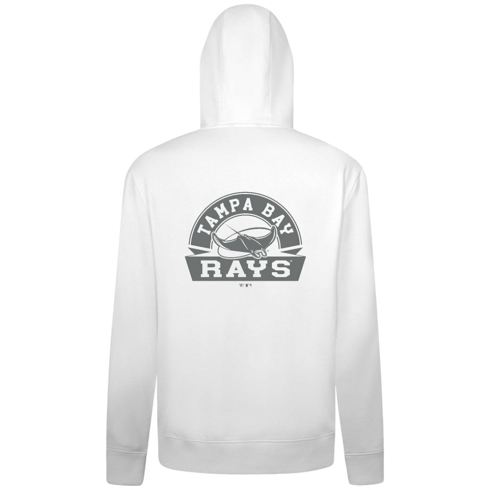 Tampa Bay Rays Levelwear Podium Banner Arch Full-Zip Hoodie - White Hoodies