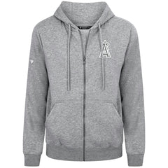Los Angeles Angels Levelwear Podium Banner Arch Full-Zip Hoodie - Heather Gray Hoodies