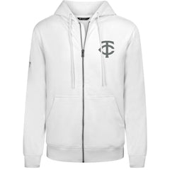 Minnesota Twins Levelwear Podium Banner Arch Full-Zip Hoodie - White Hoodies