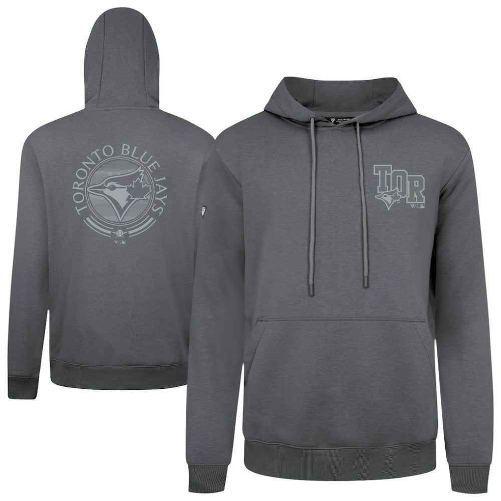 Toronto Blue Jays Levelwear Podium Valiant Hoodie - Gray Hoodies