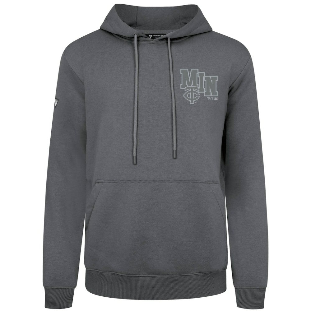 Minnesota Twins Levelwear Podium Valiant Hoodie - Gray Hoodies