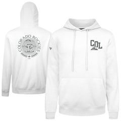 Colorado Rockies Levelwear Podium Valiant Hoodie - White Hoodies