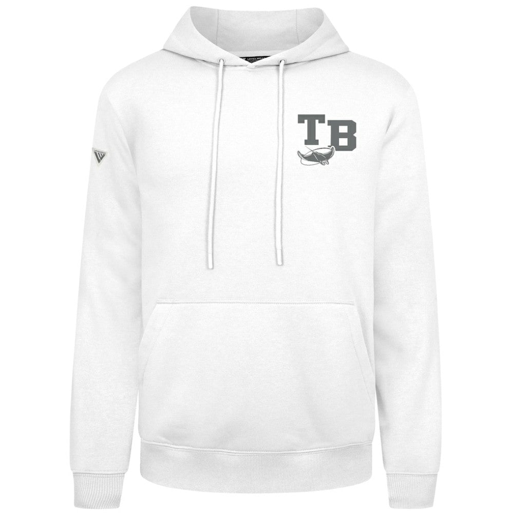 Tampa Bay Rays Levelwear Podium Grain Hoodie - White Hoodies