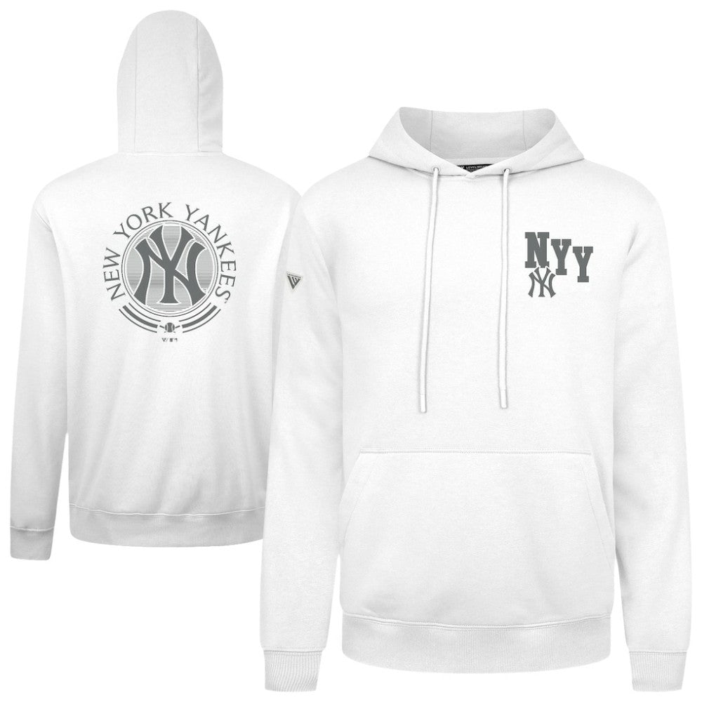New York Yankees Levelwear Podium Grain Hoodie - White Hoodies