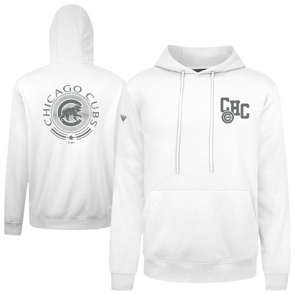 Chicago Cubs Levelwear Podium Grain Hoodie - White Hoodies