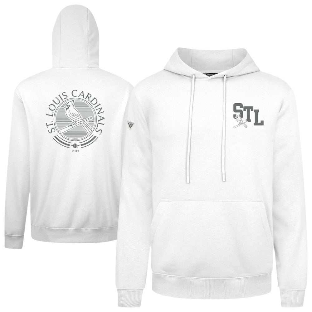 St. Louis Cardinals Levelwear Podium Grain Hoodie - White Hoodies