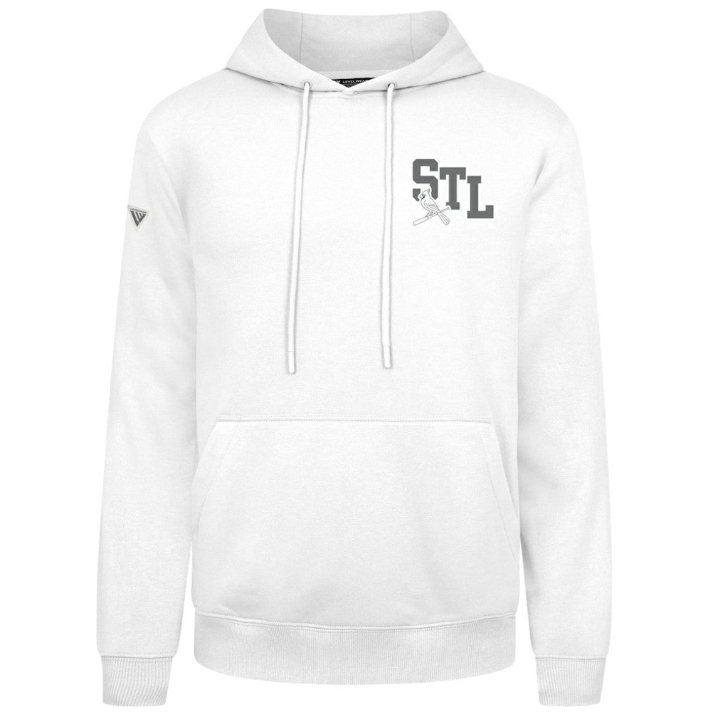 St. Louis Cardinals Levelwear Podium Grain Hoodie - White Hoodies