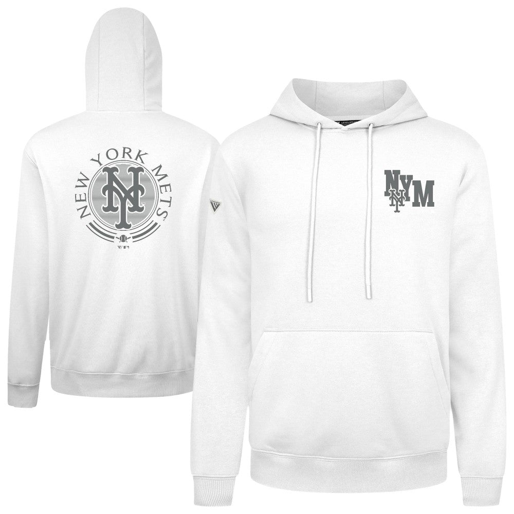 New York Mets Levelwear Podium Grain Hoodie - White Hoodies