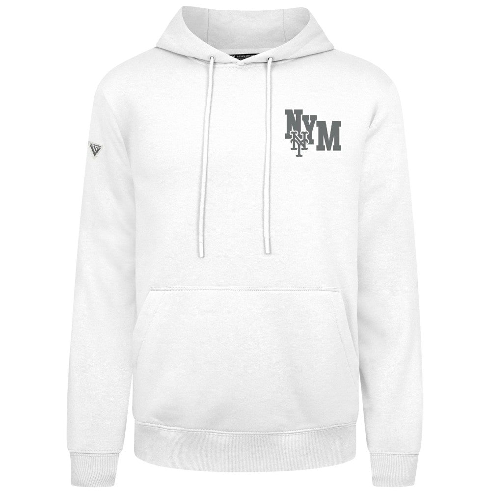 New York Mets Levelwear Podium Grain Hoodie - White Hoodies