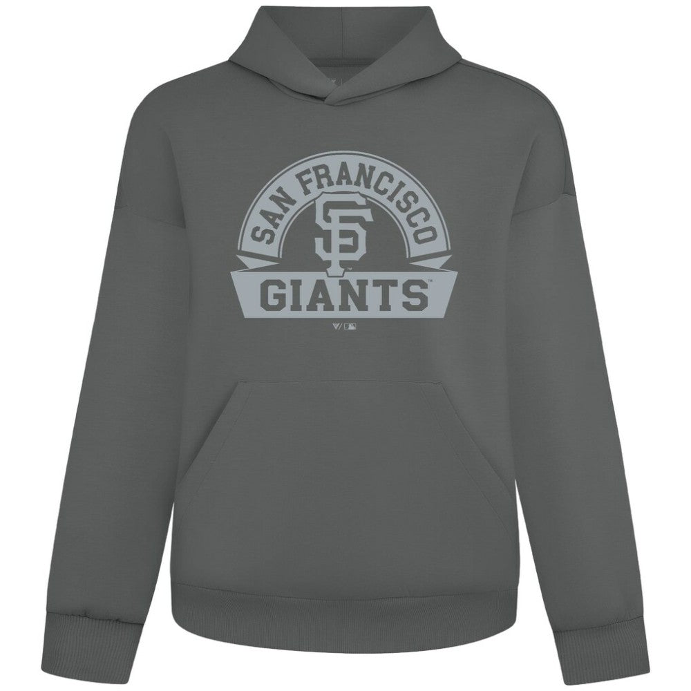 San Francisco Giants Levelwear Luxe Signature Banner Arch Tri-Blend Hoodie - Gray Hoodies