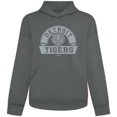 Detroit Tigers Levelwear Luxe Signature Banner Arch Tri-Blend Hoodie - Gray Hoodies