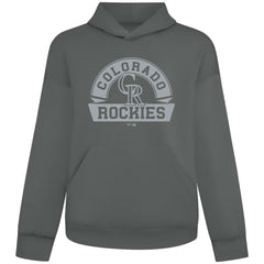 Colorado Rockies Levelwear Luxe Signature Banner Arch Tri-Blend Hoodie - Gray Hoodies
