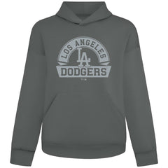 Los Angeles Dodgers Levelwear Luxe Signature Banner Arch Tri-Blend Hoodie - Gray Hoodies
