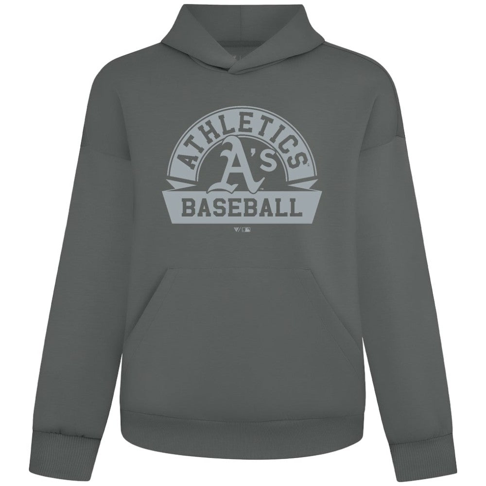 Athletics Levelwear Luxe Signature Banner Arch Tri-Blend Hoodie - Gray Hoodies