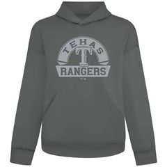 Texas Rangers Levelwear Luxe Signature Banner Arch Tri-Blend Hoodie - Gray Hoodies
