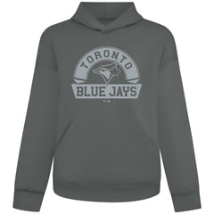 Toronto Blue Jays Levelwear Luxe Signature Banner Arch Tri-Blend Hoodie - Gray Hoodies