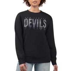 NHL New Jersey Devils G-III 4Her by Carl Banks Women's Metallic Drop Printed Fleece Sweatshirt - Black