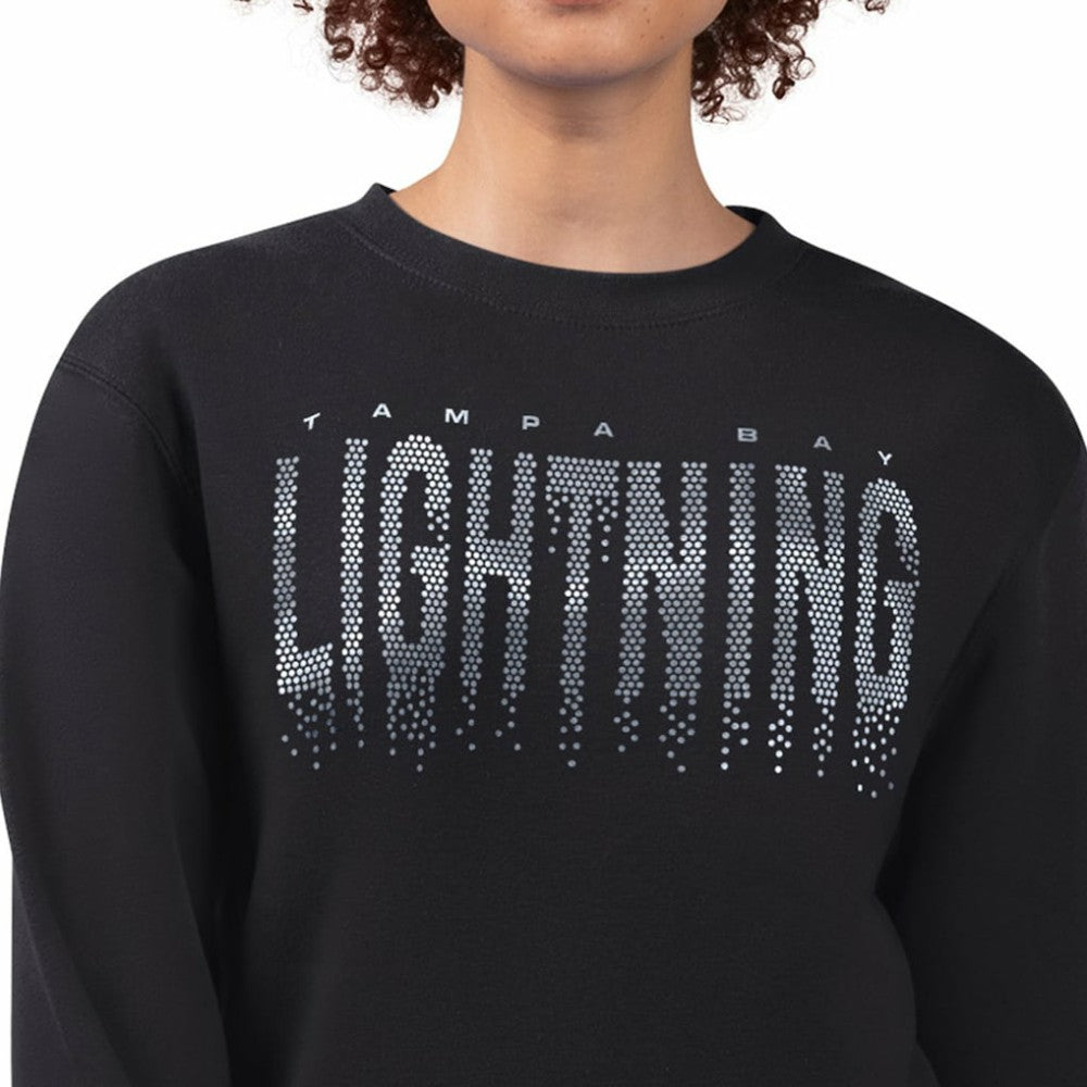 NHL Tampa Bay Lightning G-III 4Her by Carl Banks Women's Metallic Drop Printed Fleece Sweatshirt - Black